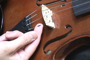 バイオリン弦の張り方注意（E線）